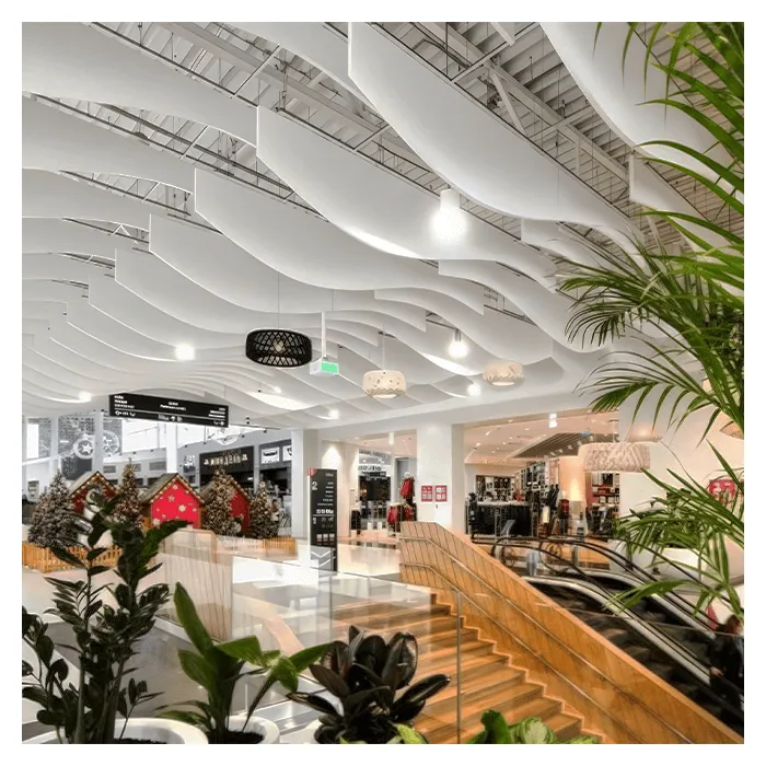 Свободновисящие элементы Ecophon Баффл Волна 1190х(195-293)мм, Белый (Н2)