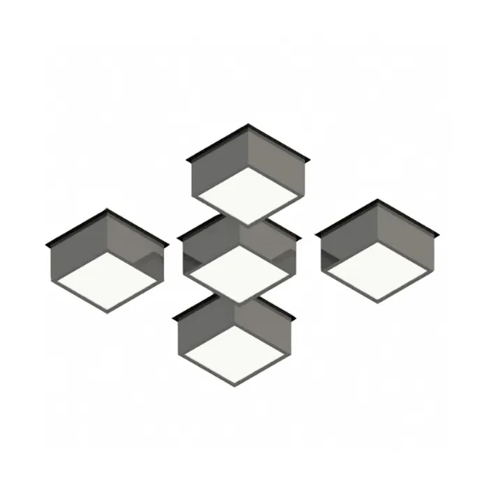 Светильник Pelin PIX Грильято для ячейки 100х100 6Вт 4000К Опал Черный матовый