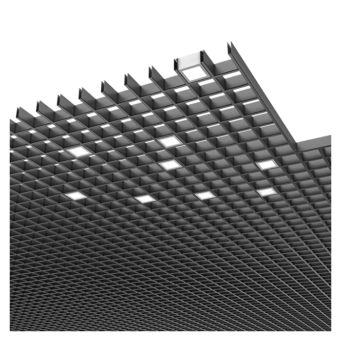 Комплект светильников Грильято Тетрис для ячейки 75х75 4000К Опал Черный без драйвера